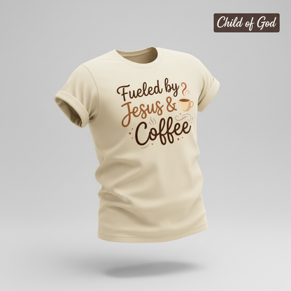 Fueled by Jesus & Coffee T-Shirt_3d_float
