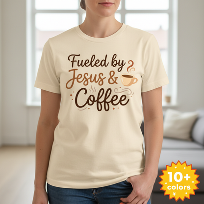 Fueled by Jesus & Coffee T-Shirt_badge