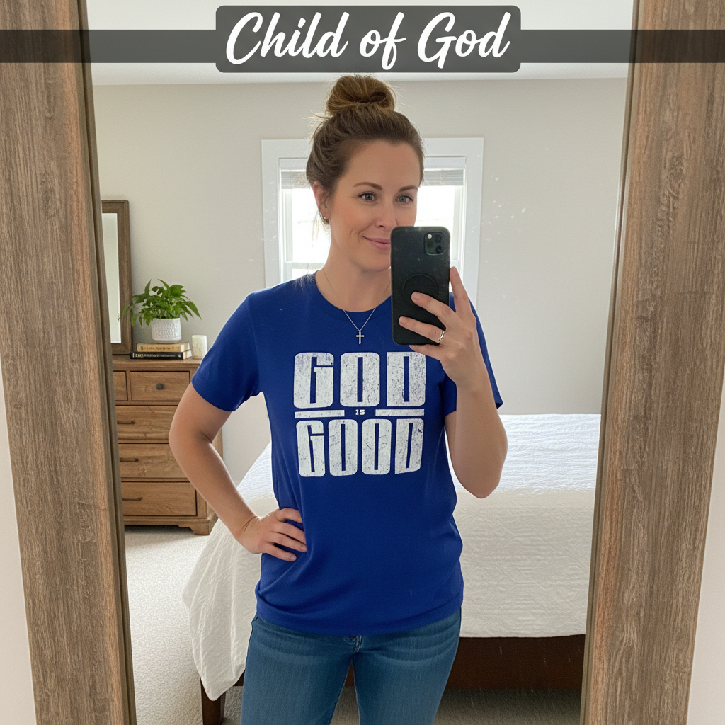 God Is Good T-Shirt_mirror_selfie