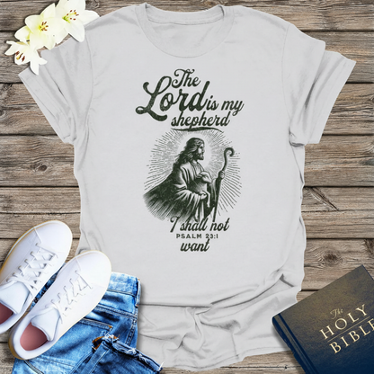 The Lord Is My Shepherd T-Shirt_triple_model