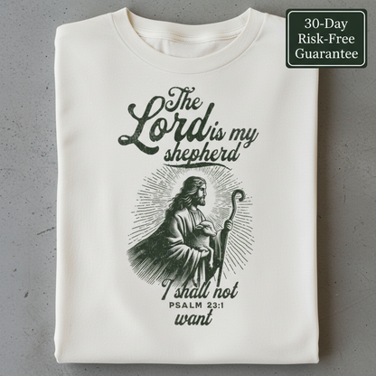 The Lord Is My Shepherd T-Shirt_stacked_flatlay