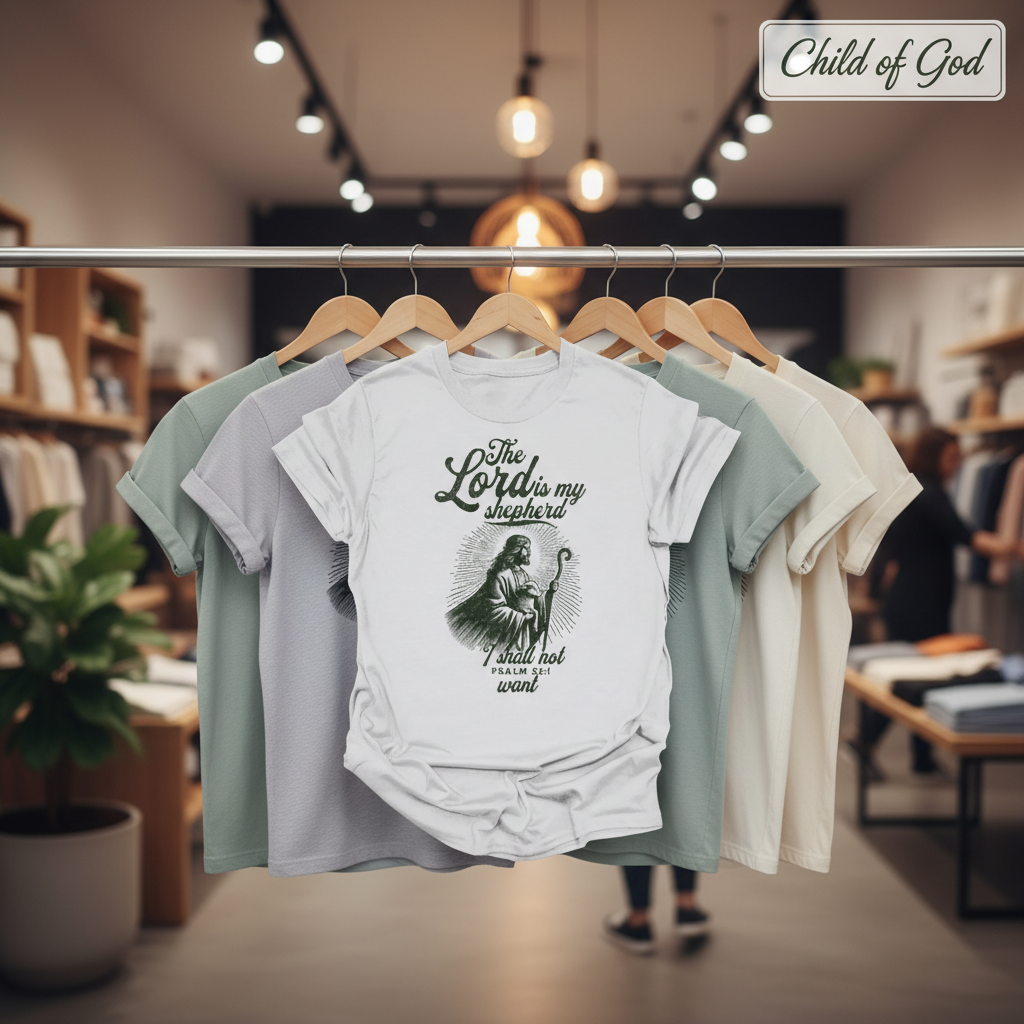 The Lord Is My Shepherd T-Shirt_boutique_rack