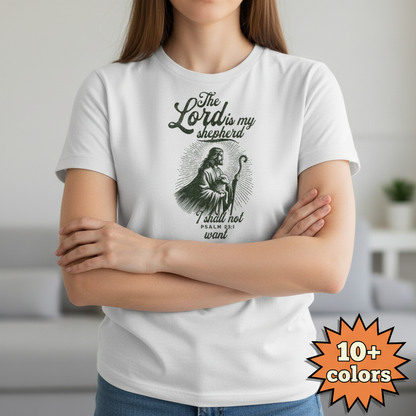 The Lord Is My Shepherd T-Shirt_badge