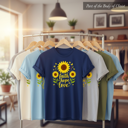 Faith Hope Love Sunflower T-Shirt_boutique_rack