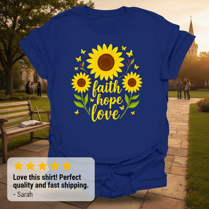 Faith Hope Love Sunflower T-Shirt_review