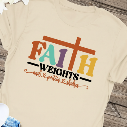 Faith and Protein Shakes T-Shirt_extreme_za