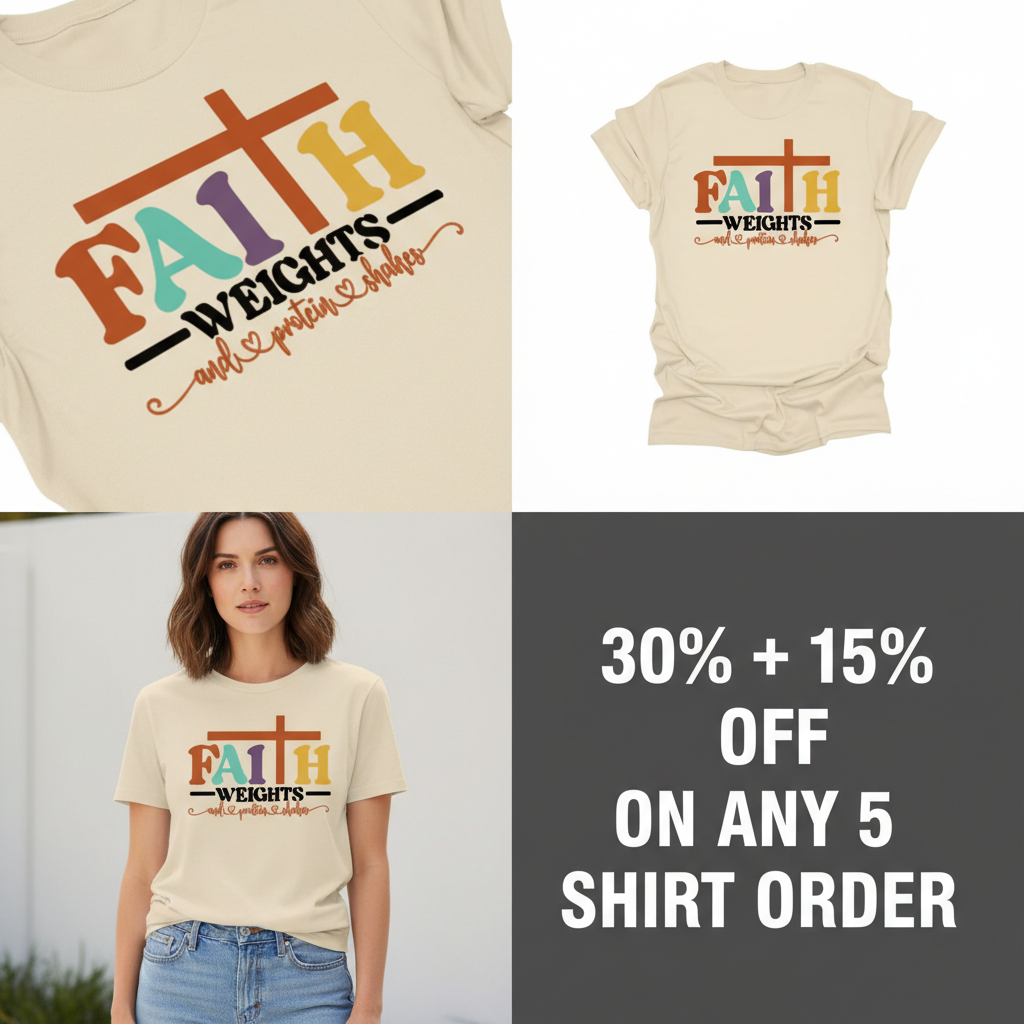 Faith and Protein Shakes T-Shirt_4_panel