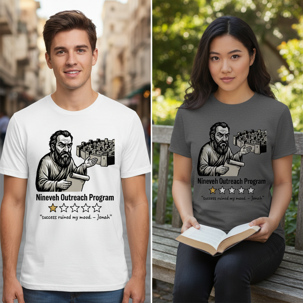 Nineveh Outreach Review T-Shirt_dual_model_life