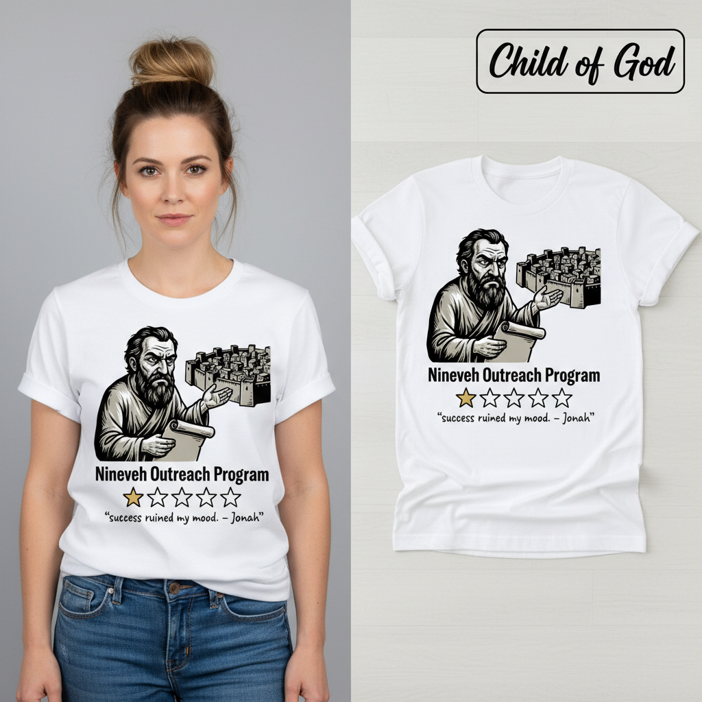 Nineveh Outreach Review T-Shirt_model_flat