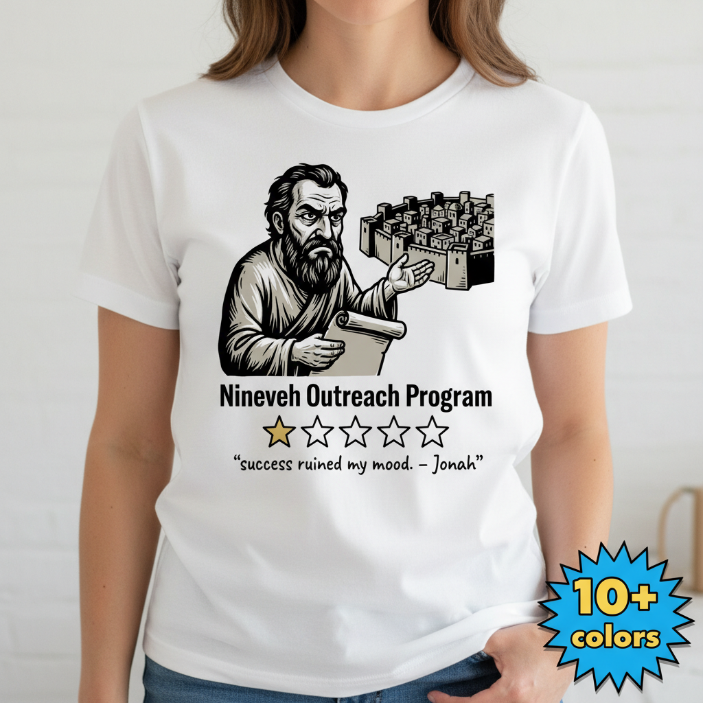 Nineveh Outreach Review T-Shirt_badge