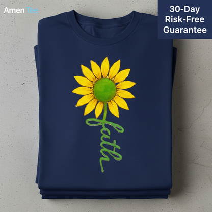 Sunflower Faith T-Shirt_stacked_flatlay
