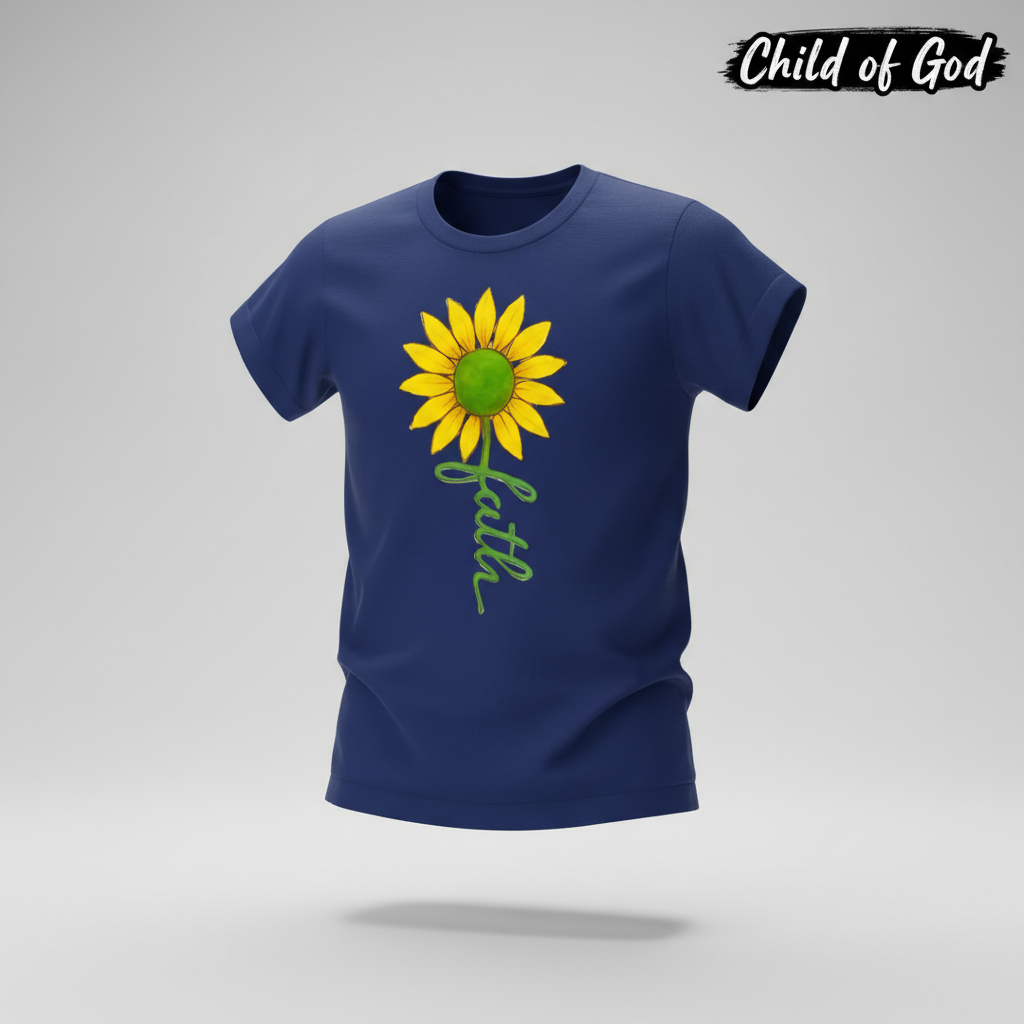 Sunflower Faith T-Shirt_3d_float