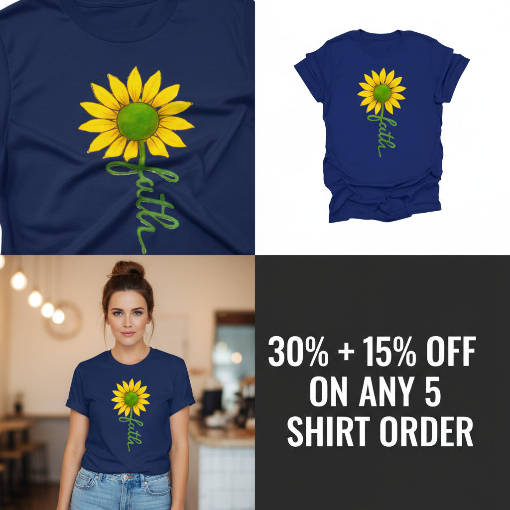 Sunflower Faith T-Shirt_4_panel