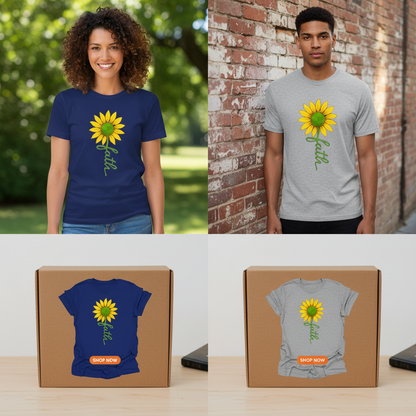 Sunflower Faith T-Shirt_dual_model_life