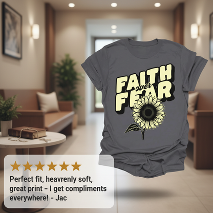 Faith Over Fear Sunflower T-Shirt_review