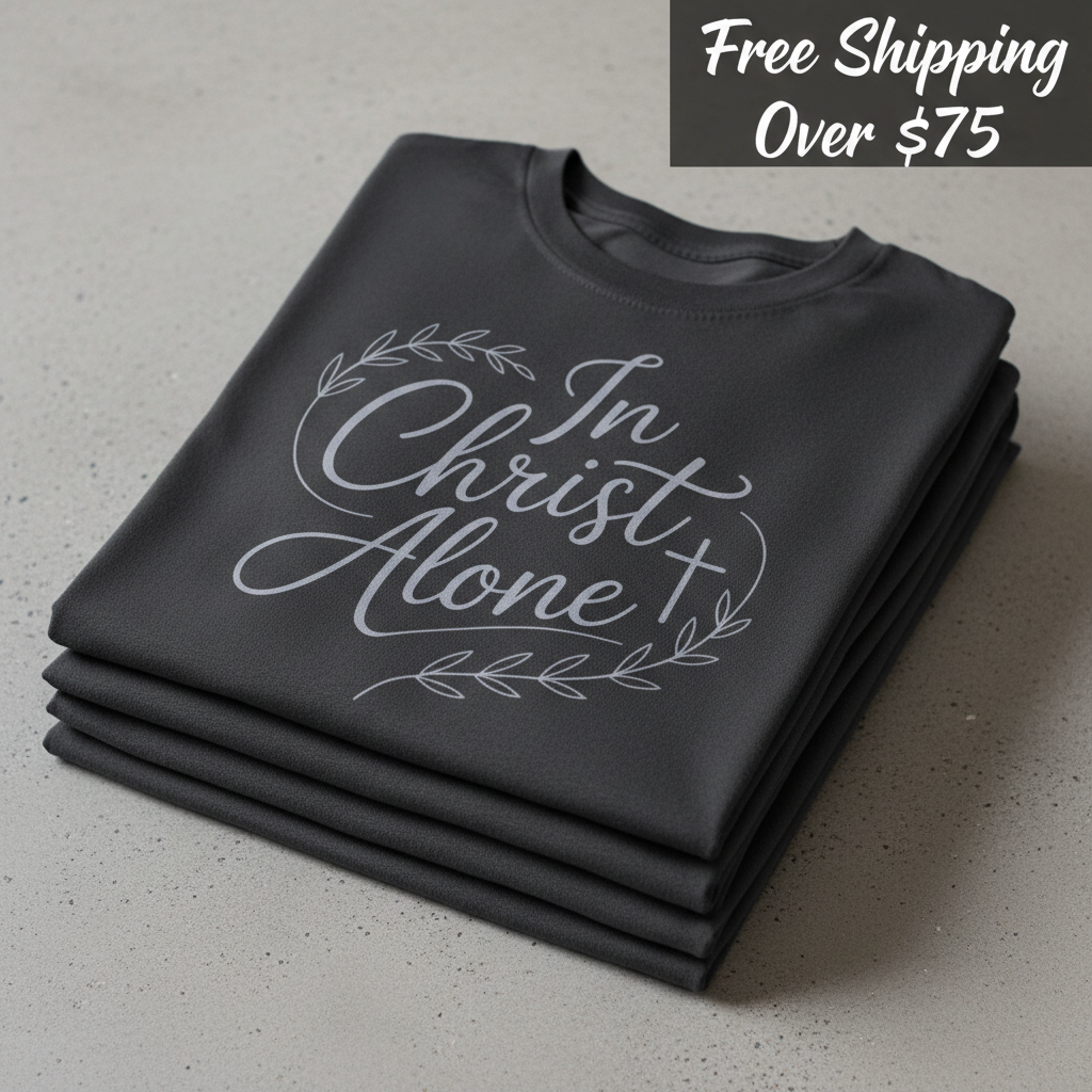 In Christ Alone T-Shirt_stacked_flatlay