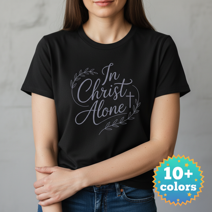 In Christ Alone T-Shirt_badge