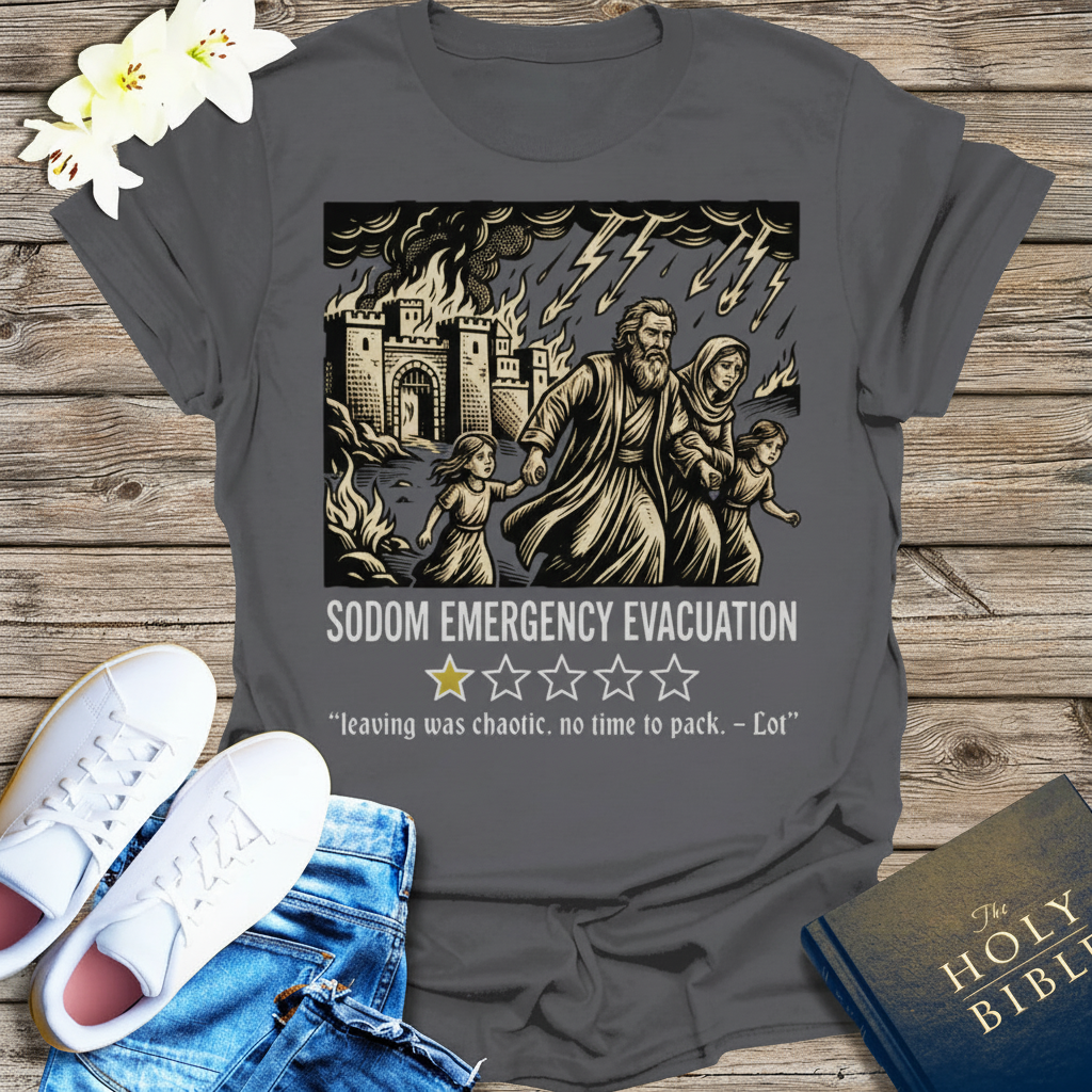 Sodom Emergency Evacuation T-Shirt_triple_model