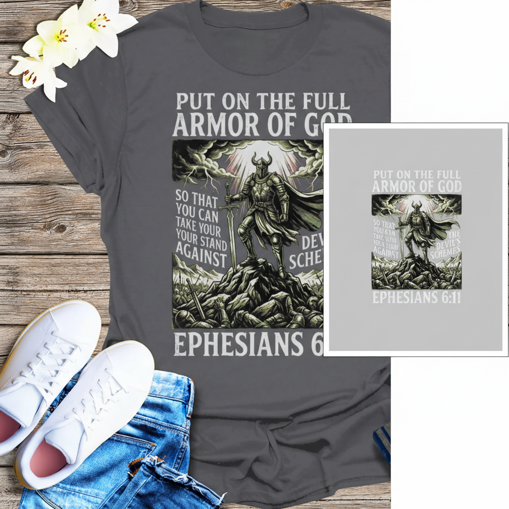 Full Armor of God T-Shirt_dual_model_life