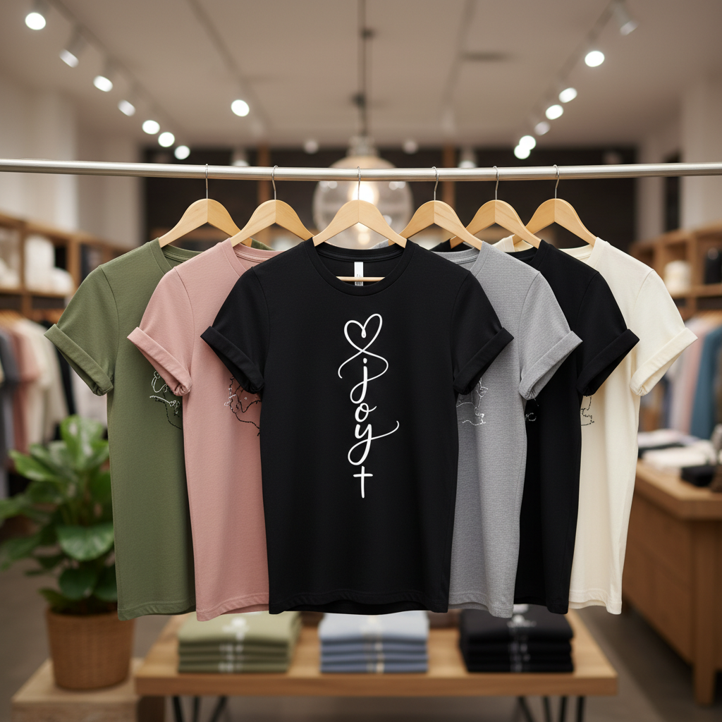 Joy T-Shirt_boutique_rack