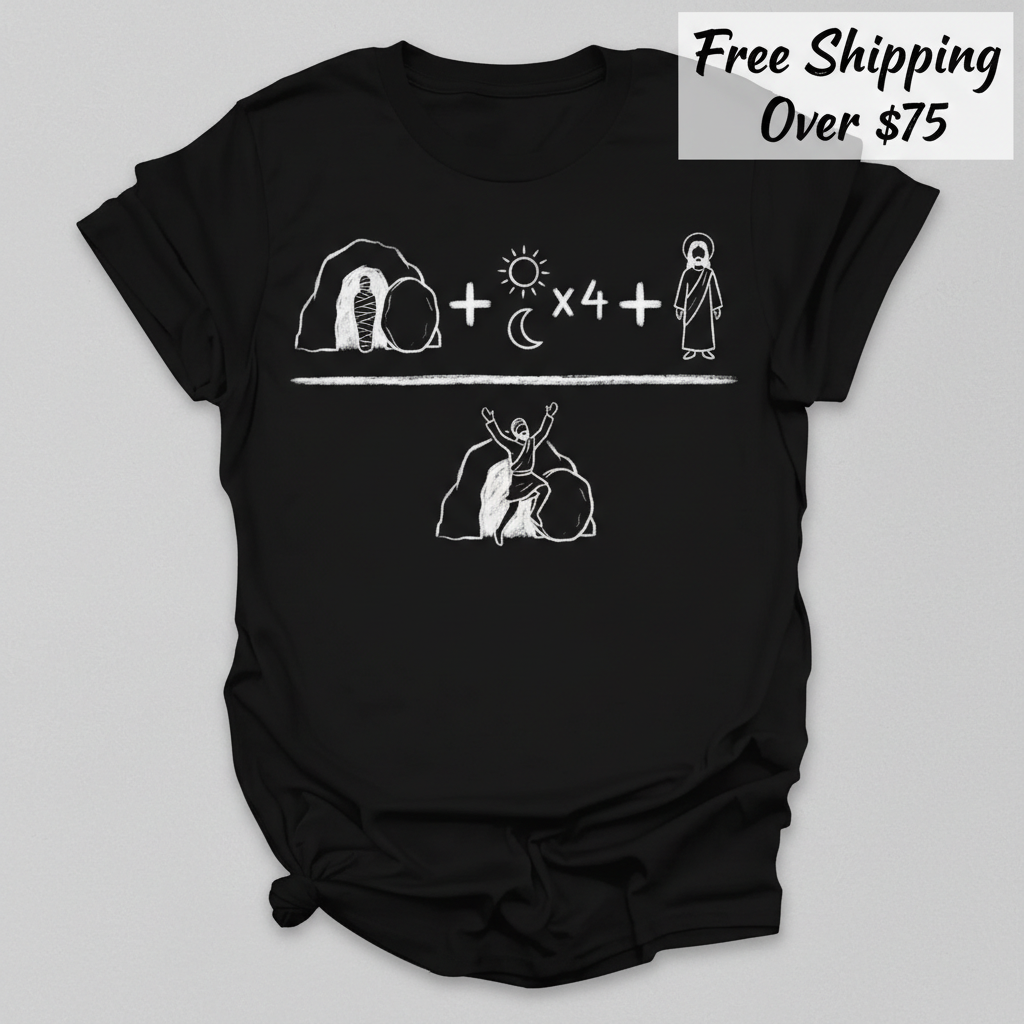 He Is Risen Equation T-Shirt_clean