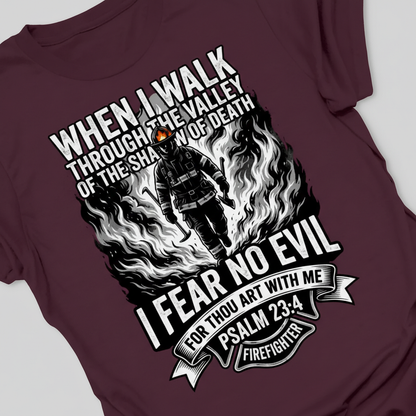 Fear No Evil Firefighter T-Shirt_extreme_za