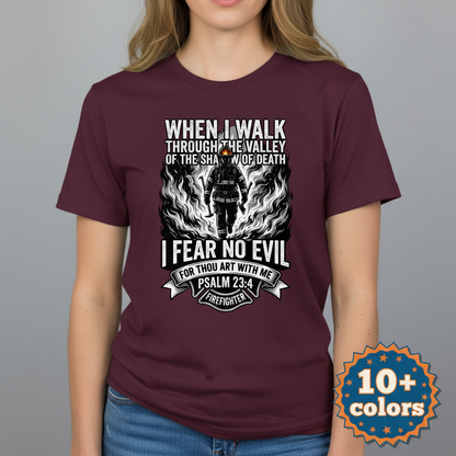 Fear No Evil Firefighter T-Shirt_badge