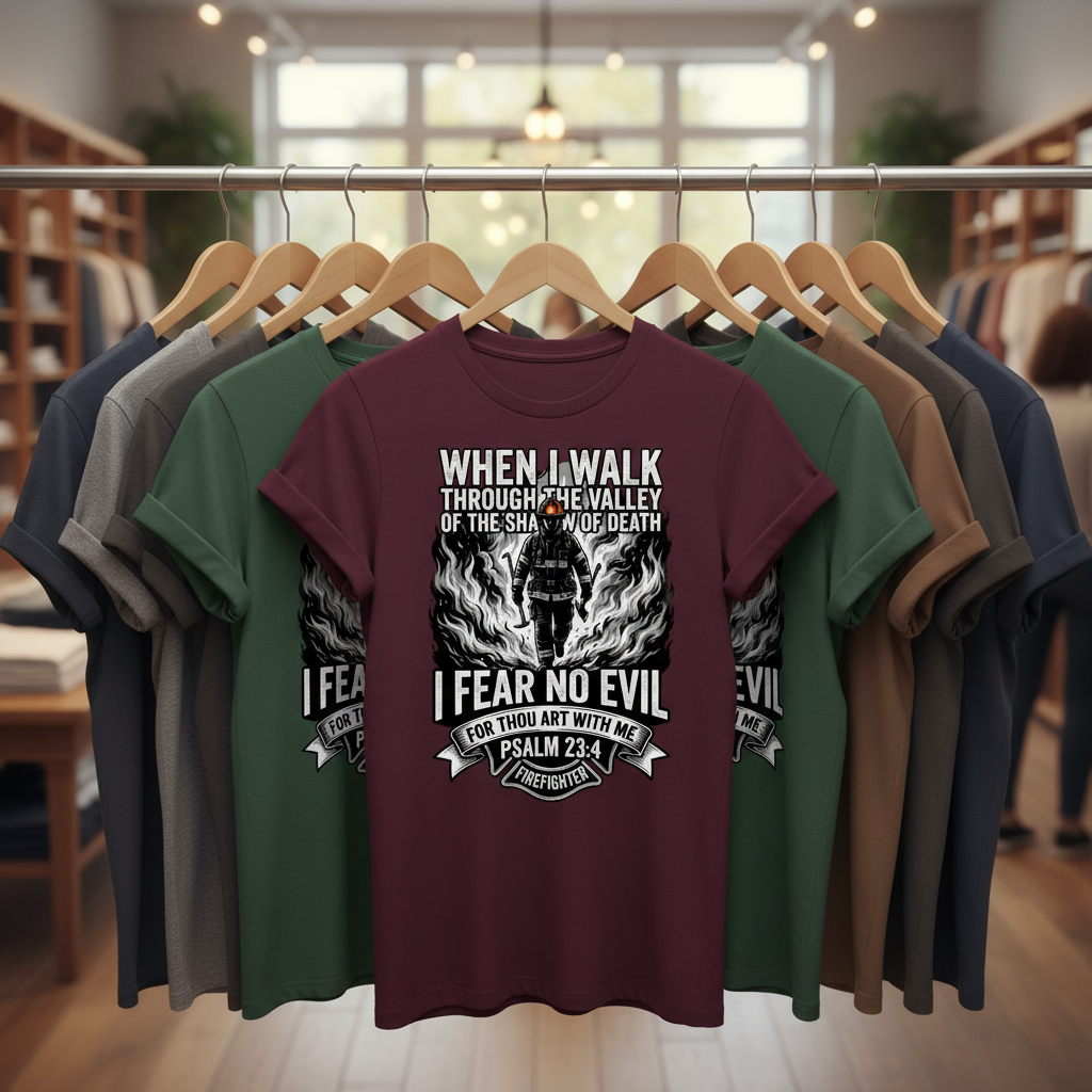 Fear No Evil Firefighter T-Shirt_boutique_rack