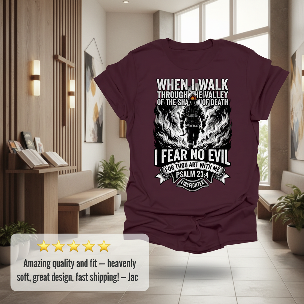 Fear No Evil Firefighter T-Shirt_review