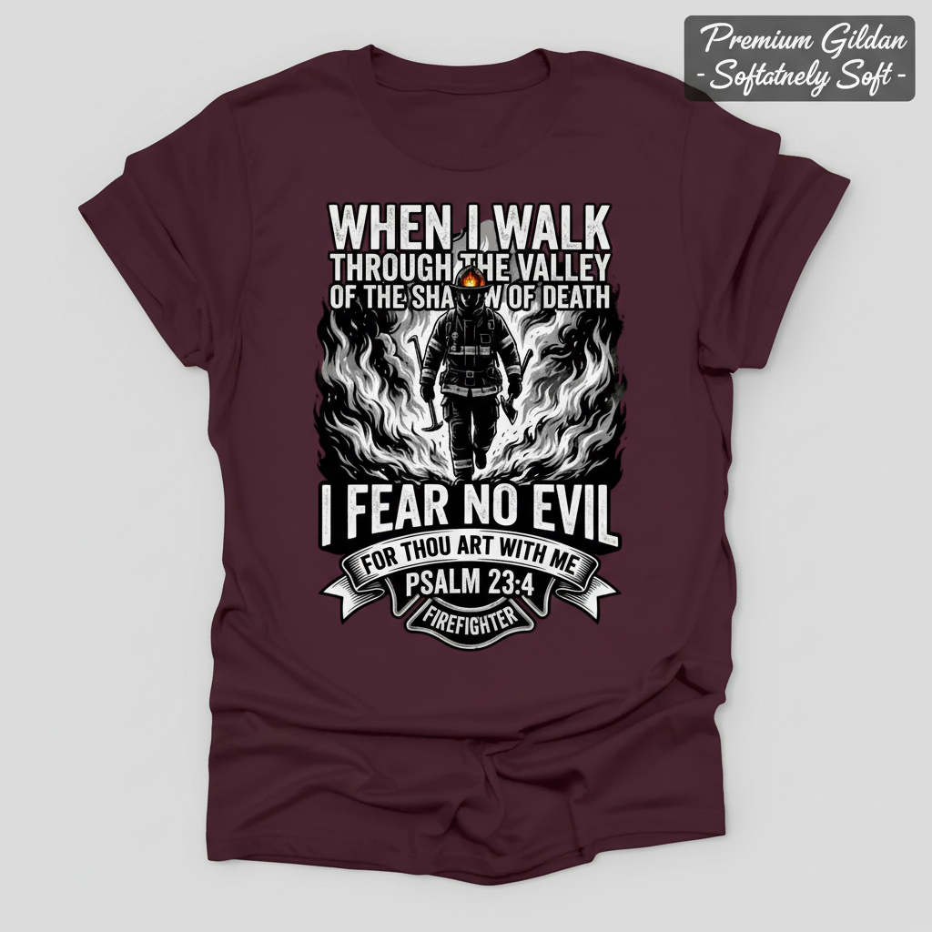Fear No Evil Firefighter T-Shirt_clean