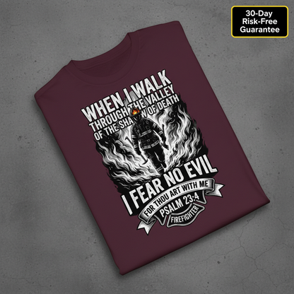 Fear No Evil Firefighter T-Shirt_fold_tilt