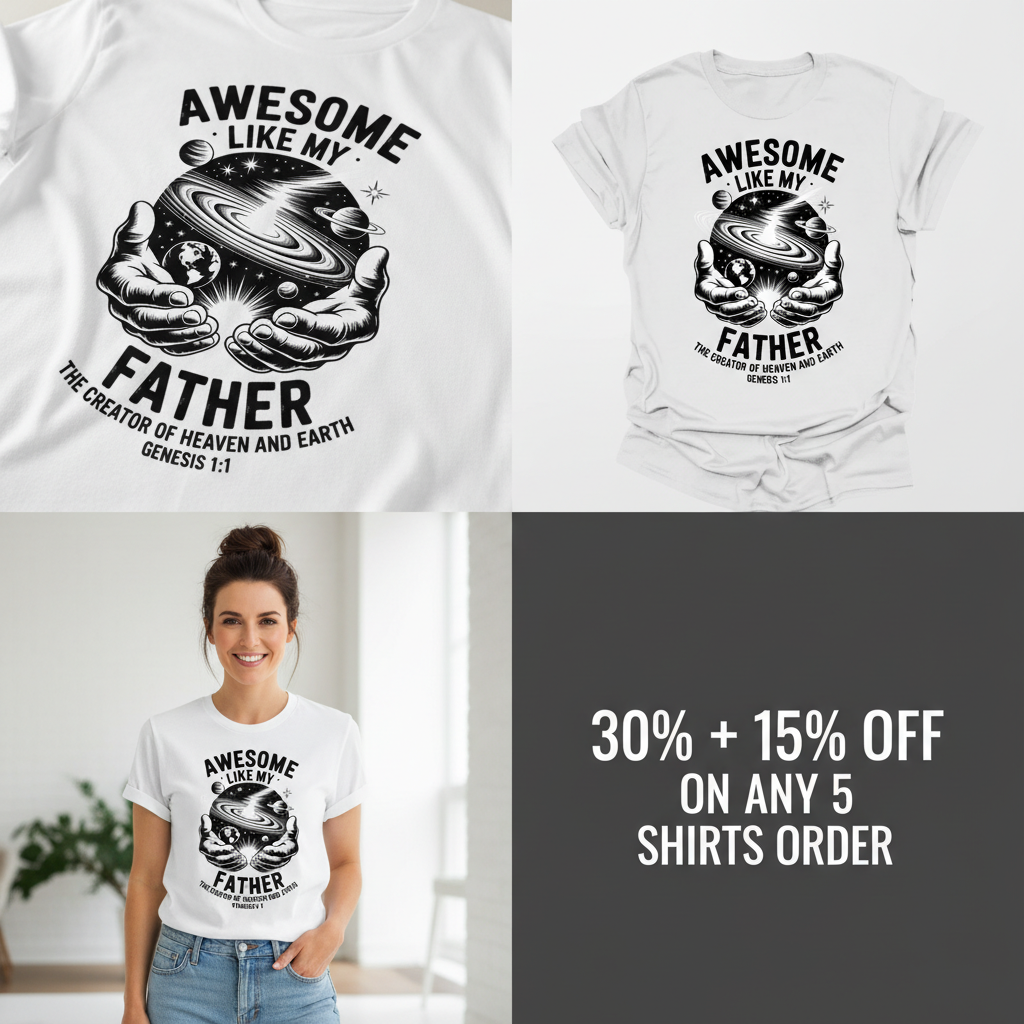Awesome Like My Father T-Shirt_4_panel