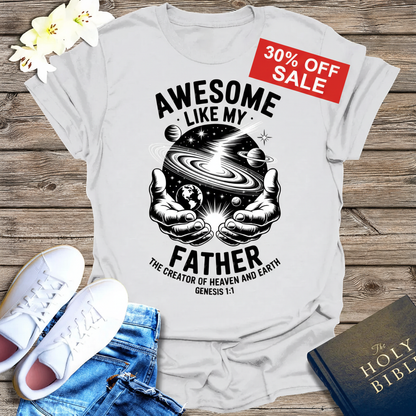 Awesome Like My Father T-Shirt_triple_model