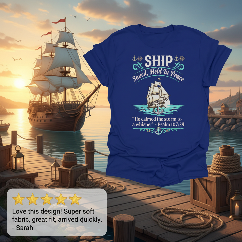 Saved Ship Peace T-Shirt_review