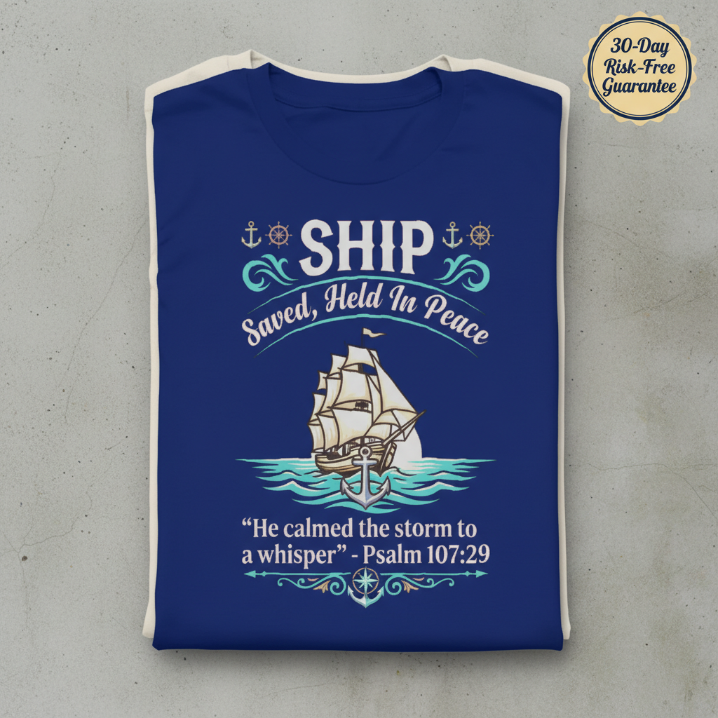 Saved Ship Peace T-Shirt_stacked_flatlay