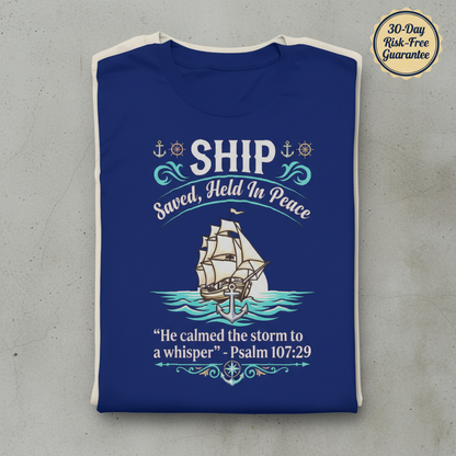 Saved Ship Peace T-Shirt_stacked_flatlay