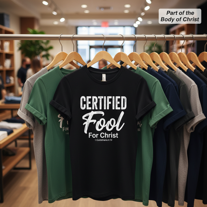 Certified Fool for Christ T-Shirt_boutique_rack