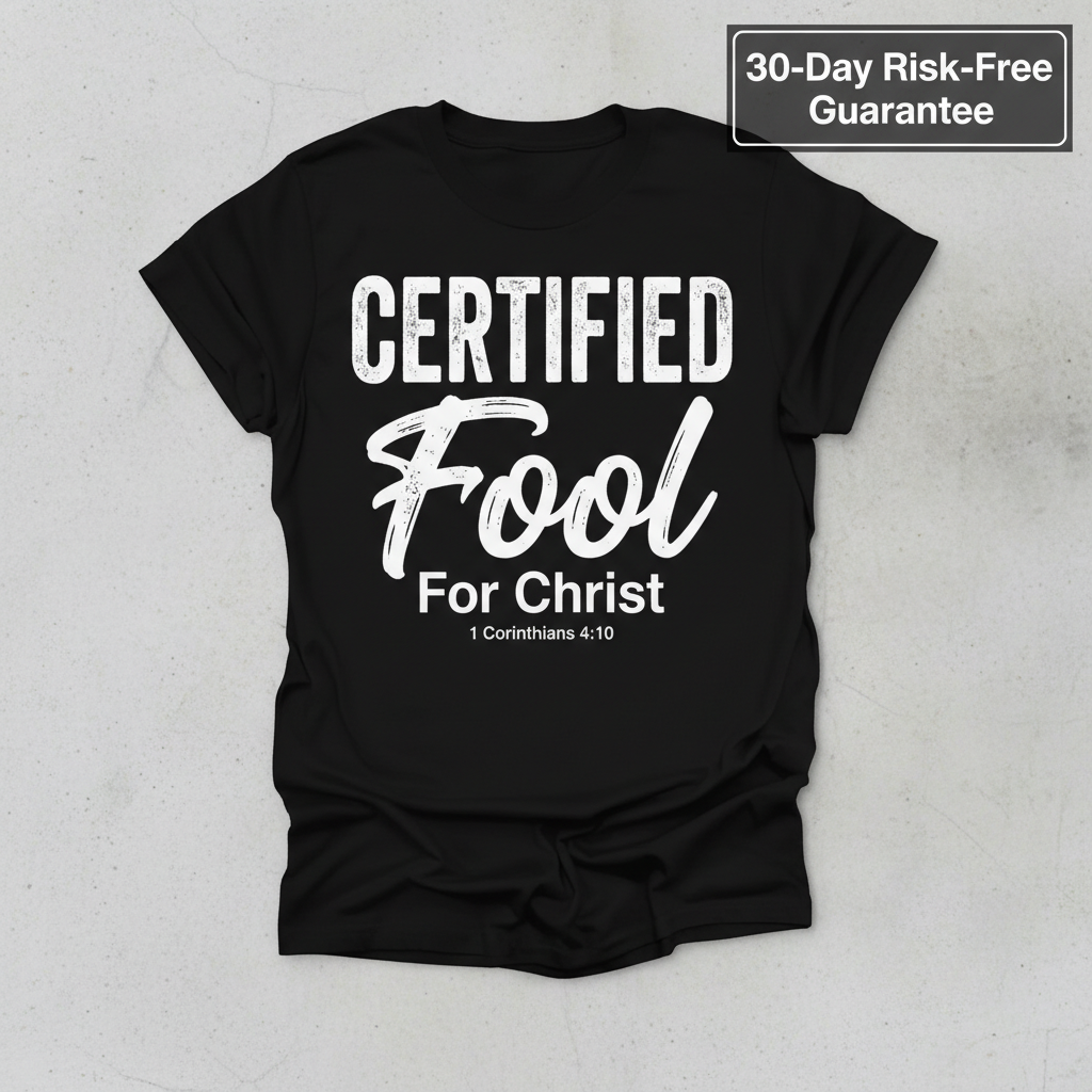 Certified Fool for Christ T-Shirt_clean
