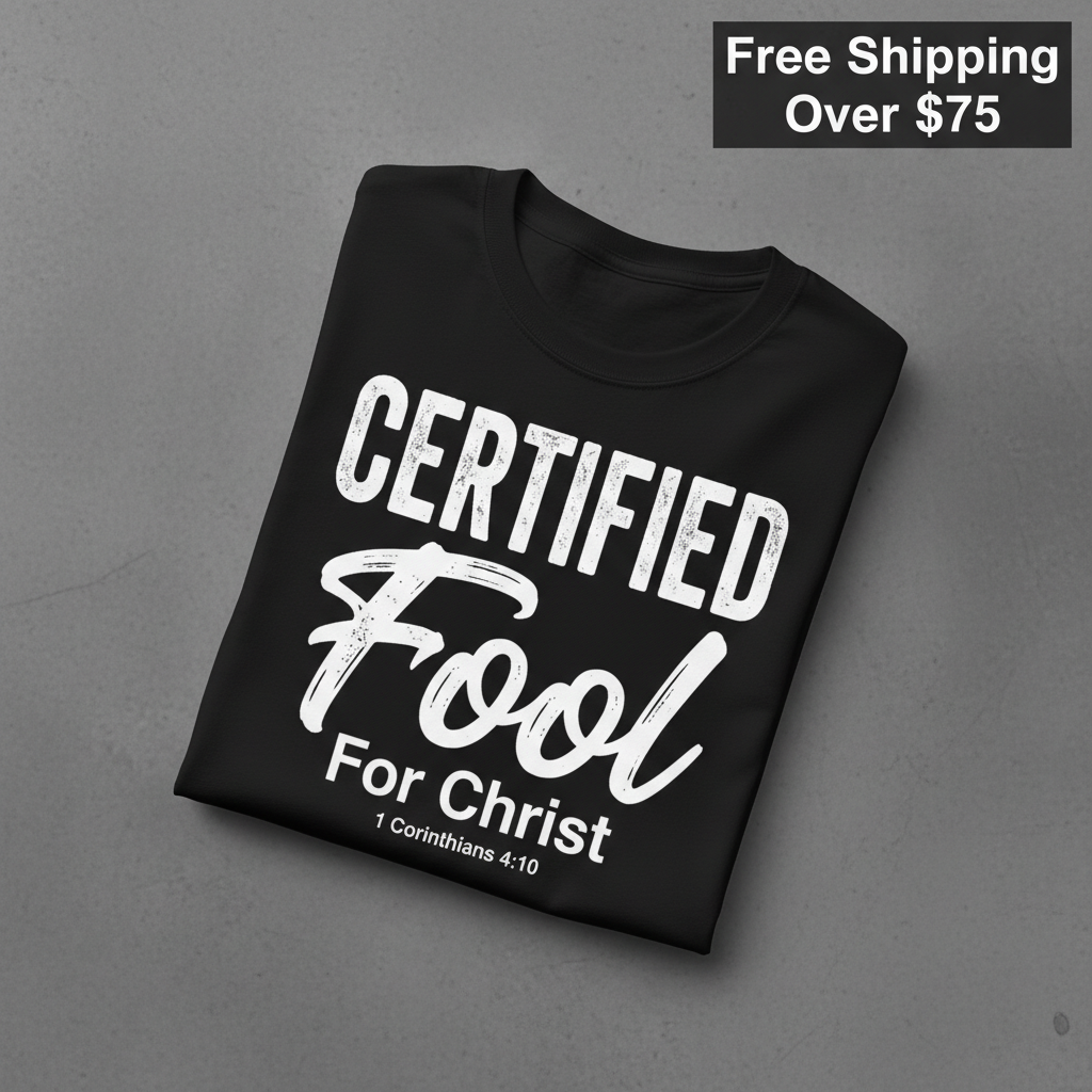 Certified Fool for Christ T-Shirt_fold_tilt