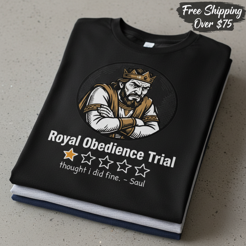 Royal Obedience Trial T-Shirt_stacked_flatlay