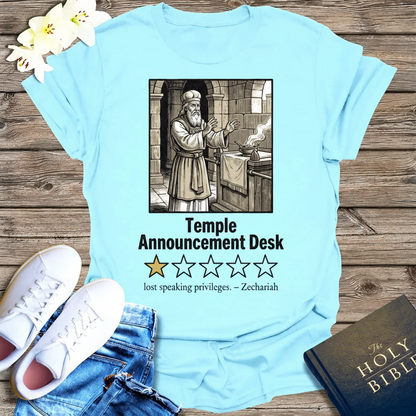 Temple Announcement Desk T-Shirt_triple_model