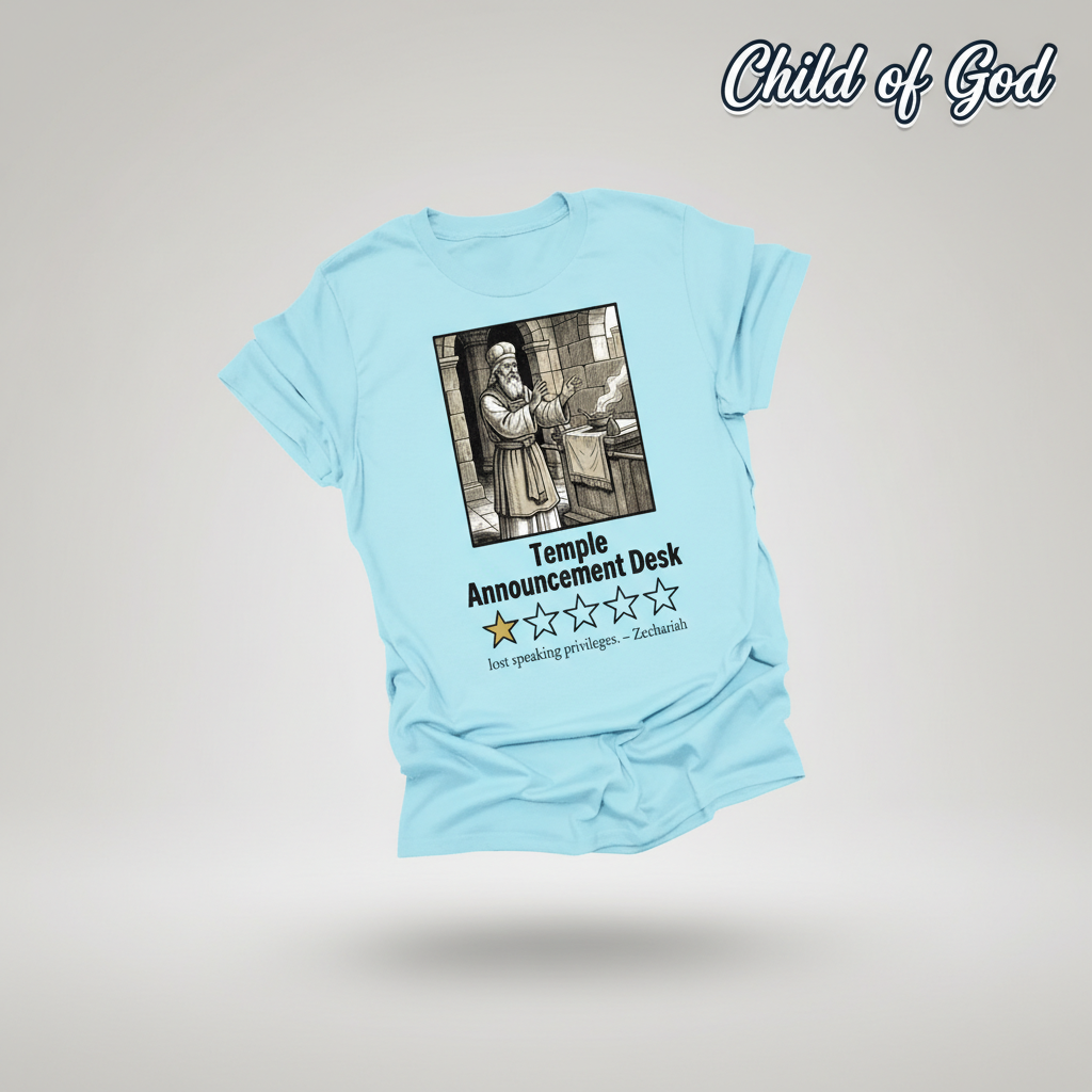 Temple Announcement Desk T-Shirt_3d_float