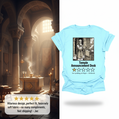 Temple Announcement Desk T-Shirt_review