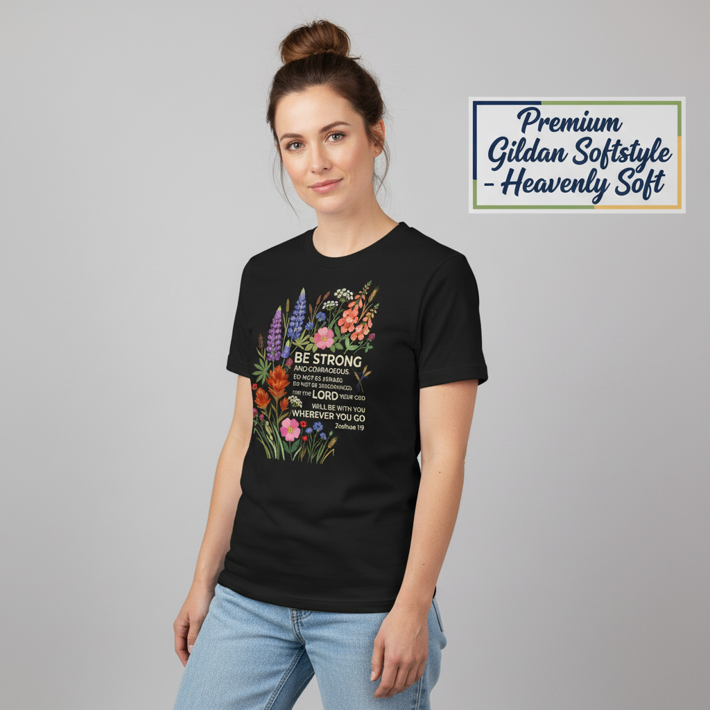 Floral Courage Scripture T-Shirt__benefit
