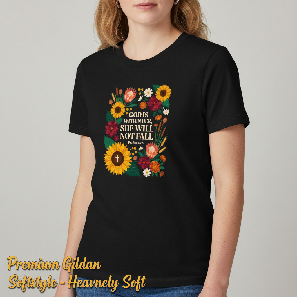 She Will Not Fall T-Shirt__space