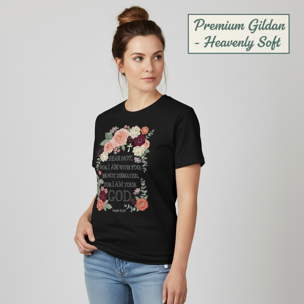 Fear Not Floral Scripture T-Shirt__benefit