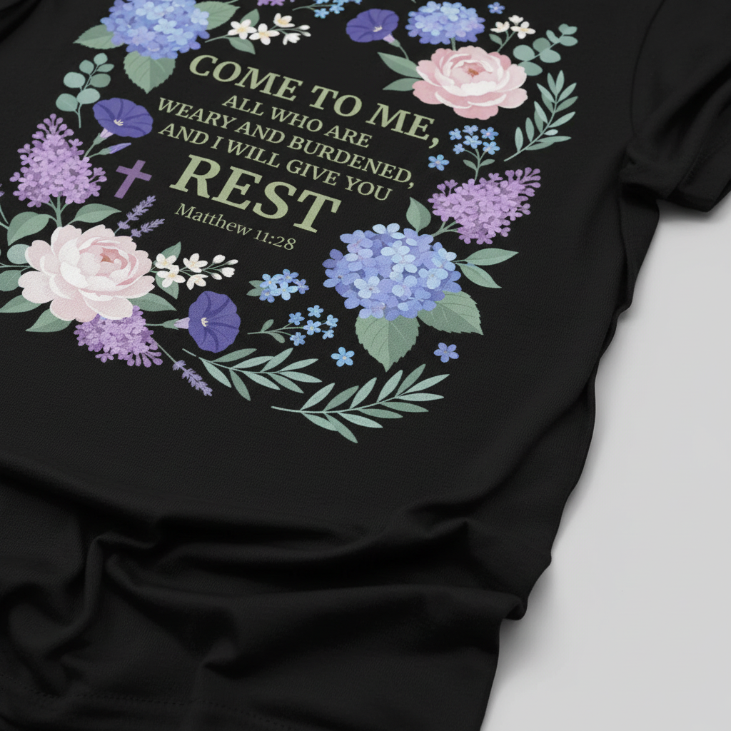 Rest in His Promise T-Shirt__detail