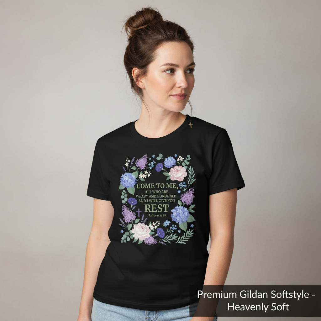 Rest in His Promise T-Shirt__space