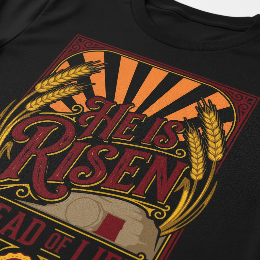 He Is Risen Bread of Life T-Shirt__detail