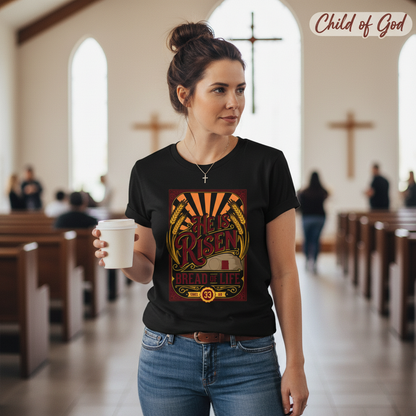 He Is Risen Bread of Life T-Shirt__lifestyle